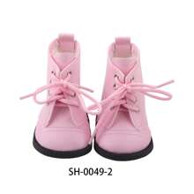 1 par de zapatos de muñeca, zapatos de muñeca con cordones de unicolor en miniatura, zapatos lindos en miniatura, adecuados para muñecas Reborn de 18 pulgadas, niños pequeños y niños mayores de 3 años, accesorios de muñeca, juego de roles, fiesta de vacaciones