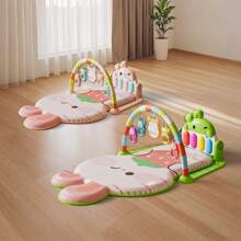 Baby Gym Game Mat, Baby Game Mat And Activity Gym, Baby Piano Gym With 5 Baby Learning Senses, Baby Music Activity Center, Baby And Toddler Game Mat, Prone Time Mat Toys 0-3-6-12 Months