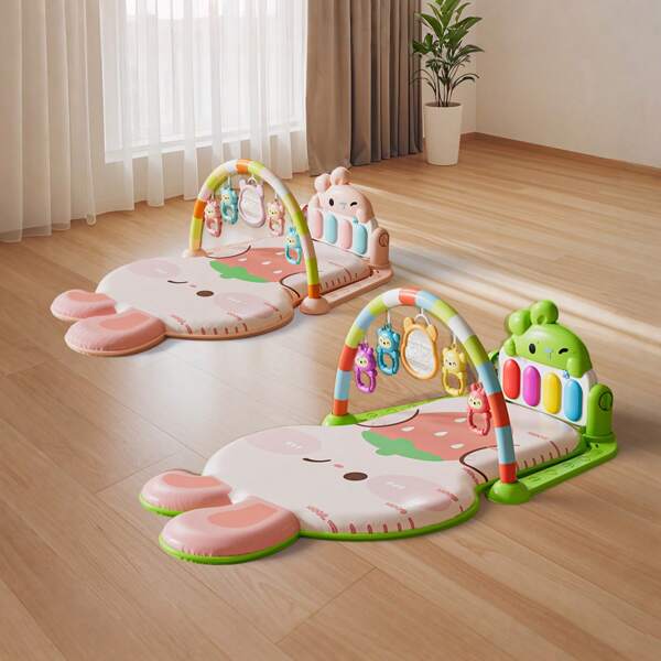 Baby Gym Game Mat, Baby Game Mat And Activity Gym, Baby Piano Gym With 5 Baby Learning Senses, Baby Music Activity Center, Baby And Toddler Game Mat, Prone Time Mat Toys 0-3-6-12 Months