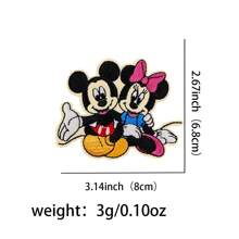 Disney 1pc Disney Mickey, Minnie, Donald Duck, Daisy Duck Fabric Applique Patch, DIY Decorative Accessories For Bags, Clothes Summer, School
