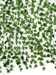 1/5/12pcs Beebel Ivy Garland 85Ft Strands Artificial Fake Ivy Leaves Greenery Leaves Hanging Vines Plant Leaves Garland Home Garden Poison Ivy Costume,Rose, Decorative Rose, Decorative Style, Garden Decor,Outdoor Plant,Gardening,Fake Flowers