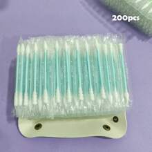 每袋50支/100支/500支,独立包装,旅行便携,单头棉签,双头棉签(尖头和圆头),清洁卸妆棉签,男女通用纸棒 - 彩色 - 查看 16