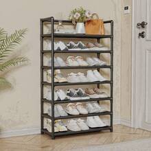 1 Stück [Werkzeuglose Installation] Schuhregal aus rostfreiem, verdicktem Stahlrohr, mehrstöckiges Lagerregal für Wohnheime, robuster Export #Aufbewahrung auf kleinem Raum - Verschiedenfarbig - Übersicht 14