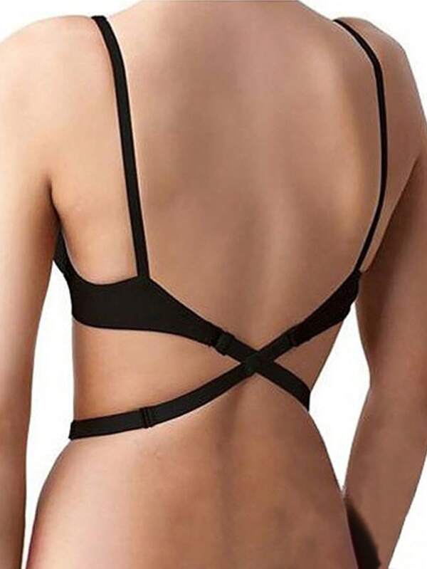 Deep V-Neck Backless Criss-Cross Strap Invisible Extender Bra