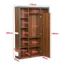 Appendiabiti con specchio, armadio multifunzionale con libreria e vetrina, porta abiti con vaschetta raccogligocce, ganci e grucce – 180x40x200 cm – Pratica soluzione di contenimento dal design elegante per l'ingresso, la camera da letto o la zona spogliatoio – Look intramontabile bianco o rovere naturale