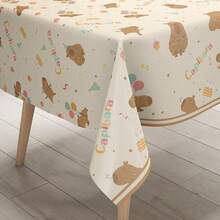 1 chiếc khăn trải bàn bằng nhựa dùng một lần Water Vole Capybara, 137x274CM, dày chống thấm nước, chống dầu, trang trí bàn ăn sinh nhật tiệc mùa hè, bàn tráng miệng dã ngoại ngoài trời - Nhiều màu - Xem 6