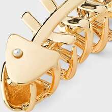 Metal Fish Bone Shaped Claw Hair Clip - Universal Thread™ Gold - 1 - View 3