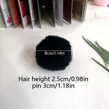 1 pieza Pasador de ropa con imitación de cola de conejo, modelo de bola de pelo esponjoso, accesorio decorativo de conejo de peluche lindo - Multicolor - Ver 7