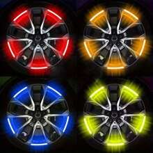 20pcs High-Visibility Reflective Wheel Stickers For Cars, Motorcycles & Bicycles - Durable, Waterproof Decals
