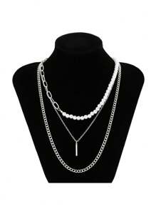 Collier de perles unisexe, bijou de chaîne de clavicule pratique, minimaliste de haute qualité, pour hommes