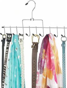 - Colgador de Accesorios de 10 Ganchos, 1, Cromo y Negro - percha de ropa DE ACCESORIOS DE 10 GANCHOS - Ver 2