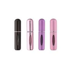 4 件 5 毫升金属迷你香水样品瓶，可重复填充，便携旅行装