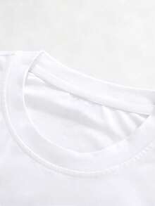 Lonblece Herren Kirschblüten bedrucktes Kurzarm T-Shirt, geeignet für den täglichen Gebrauch im Frühling und Sommer - Weiss - Übersicht 7