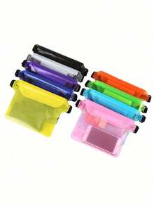 Grande poche de téléphone étanche, sac banane étanche à l'eau à écran tactile à triple couche, convient pour la natation, le rafting et le stockage étanche du téléphone pour la plongée. Assure que le téléphone est stocké sec et en  pour les vacances d'été, la plongée, la natation, étui de téléphone pour la plage - Multicolore - Voir 5