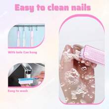 30 PCS Nail Scrubber Brush Handle Grip Nail Brushes For Cleaning Fingernails Toenails Finger Nail Brush Set For Cuticle Manicure Pedicure Women Men Home Salon