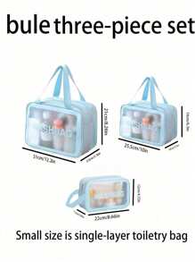 Fashion Ladies Portable Cosmetic Bag Double Matte Dry And Wet Separation Toiletry Bag Travel Cosmetic Storage Bag Beauty Bag Makeup Bag Make Up Organizer Wash Bag Swimming Fitness Bag For Men And Women Toiletry Bag Cosmetic Bag For Travel Dorm Essentials Back To School Luggage Suitcase For Women And Girls Student Make Up Organizer Gift