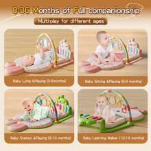 Baby Gym Game Mat, Baby Game Mat And Activity Gym, Baby Piano Gym With 5 Baby Learning Senses, Baby Music Activity Center, Baby And Toddler Game Mat, Prone Time Mat Toys 0-3-6-12 Months