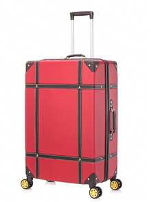 Maleta vintage de moda y bolsa de viaje con ruedas para la escuela, accesorios y artículos escolares - Multicolor - Ver 8