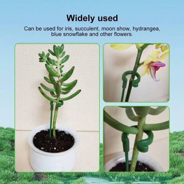 10-Pack Flower/Gardening Plant Support Poles, Single Plant Stem Flower Support Poles, Potted Phalaenopsis Succulent Plant Orchid Support Stakes, Reusable Garden Fixing Tools For Potted Plants, Flower Support, Beans, Potted Tomato Fixing, Vegetable Gardening Tools