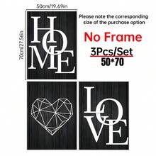 3 件黑色家居爱情海报和印刷品、高品质帆布印刷、黑白帆布画、北欧装饰家居艺术、适用于客厅和卧室、帆布墙艺术、家居装饰、房间海报、房间装饰美学、房间装饰用品、可选框架。 - 黑與白 - 查看 13