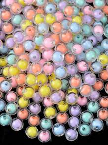 100pcs/Pack Assorted Flower, Heart, Star, Cube, Round Acrylic Beads With Hole, Suitable For DIY Bracelet, Necklace, Phone Chain, Hair Accessories, Jewelry, Handicrafts