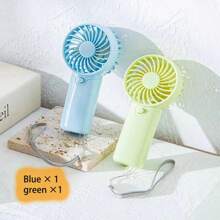 1pc Portable Single-Speed Mini Fan With Hanging Strap, Back To School Gift, Outdoor Party Favor, (Batteries Not Included)