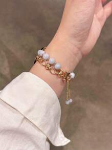 1 New Natural Stone Bracelet Strap Compatible With Apple Watch 38/40/41/42/44/45/46/49mm Compatible With Apple Watch Strap Ultra/Se10/9/8/7/6/5/4/3/2/1
