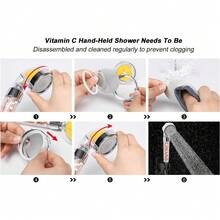 Filter Shower Head, High Pressure Rainfull With Filter Combo For Hard Water, Remove Chlorine Fluoride And Harmful Substances- 1 Replaceable Filter Cartridge (8 Inch, Matte Black) - Đen mờ - Xem 7