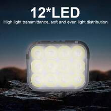 Luz Frontal de Bicicleta com 12 LEDs, Material ABS de Alta Luminosidade, Lanterna para Uso Externo, Alto-Falante Embutido e Visor Digital, 5 Modos de Iluminação, Suporte Rotativo 360°, Luz de Bicicleta Segura para Uso Noturno