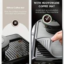 Alfombra para café apta para Breville 870/880, felpudo antideslizante para espresso, estación de compactación para accesorios de máquina de espresso, alfombrilla de silicona, resistente al calor e impermeable, 11 in X 9.25 in, color negro vuelta al colegio
