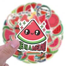 55Pcs Watermelon Stickers Vinyl Aesthetics Motivational Stickers Scrapbook, Journaling, Laptop, Bumper, Skateboard, Water Bottles, Computer, Phone, Cartoon, Hard Hat, Car Stickers