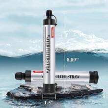 2 Pack Timain 4-Stage Filtration,High Flow Rate Straw,Purifier Survival Emergency Kits,Travel,Camping, Hiking,Fishing,Hunting (2) - 2 - View 3