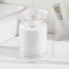 Porta-lenços transparente, porta-guardanapos de mesa criativo em acrílico, dispensador de lenços multifuncional para sala de estar, escritório, quarto, banheiro e cozinha - item essencial e versátil para o lar. - Transparente - Ver 4