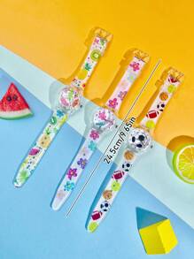 1 pezzo Orologio trasparente e colorato in gelatina, impermeabile, adatto per teenager e bambini, di stile alla moda Ins, orologio da ragazza studente, regalo per bambine e adolescenti