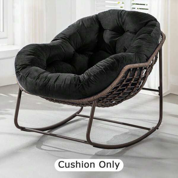 Oversized Outdoor Rocking Chair Cushion ONLY, Thickened Rocker Recliner Chair Cushion Replacement Waterproof UV-Resistant Pad, 120cm X 125cm