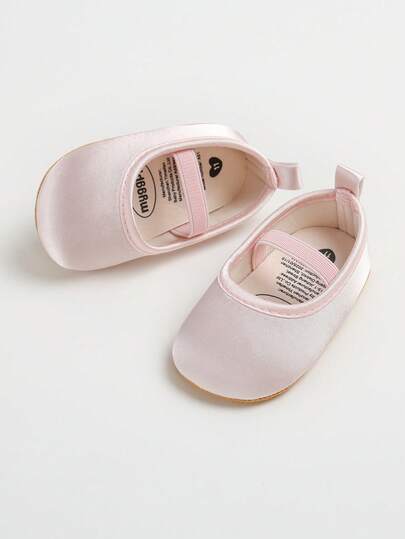 Infant Girls Mary Jane Flats - Infant Newborn Walking Shoes Soft Rubber Sole Princess Wedding