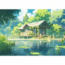 1 件墙面艺术海报可选框架现代卡通动漫场景海报樱花电车海景印刷帆布印刷墙面风景艺术画家居装饰 - 彩色 - 查看 17