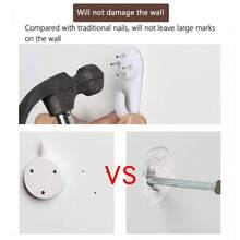 10/20/50pcs Painless Wall Hooks, Invisible Heavy Duty Wall Nails For Frames, Pictures, No Trace - White - View 8