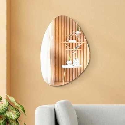 Espelho Organico Grande Decorativo Abstrato Super Luxo Para Banheiro Sala