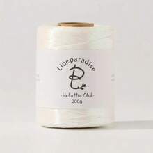 Shiny Metallic Yarn Cord 1mm - 450m Roll For Crochet & Macrame | Silver, Pink, Gold Thread Craft Supplies | DIY Christmas Decorations, Bags, Home Decor & Knitting Projects