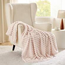White Throw Blanket For Couch - GentleSoft Cozy Soft Blankets For Women, Cute Small Fleece Throws For Girls, Birthday Gifts For Women Mom, Fathers Day Decor Gifts, , 50x60 Inches - Crystal Pink - View 2