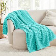 White Throw Blanket For Couch - GentleSoft Cozy Soft Blankets For Women, Cute Small Fleece Throws For Girls, Birthday Gifts For Women Mom, Fathers Day Decor Gifts, , 50x60 Inches - 藍霧 - 查看 2