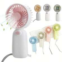 1pc Portable Single-Speed Mini Fan With Hanging Strap, Back To School Gift, Outdoor Party Favor, (Batteries Not Included)