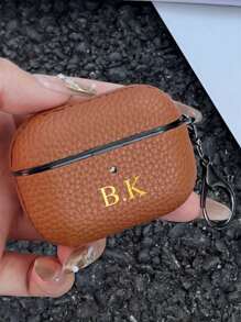 [Personalizzato]Custodia per 1 2 3 4 Pro 2 personalizzata con iniziali personalizzate in oro, in finta pelle di lusso con motivo a buccia di litchi, TPU, con portachiavi, stile elegante, colorato, vintage, carino, essenziale, divertente, personalizzato, unico, ideale come regalo per lui, lei, fidanzato, fidanzata, famiglia, amici, nonni, coppia, per anniversari, compleanni