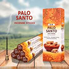 Palo Santo, White Sage Incense Sticks Bundle - 20pcs Small Box | Plant-Based Fragrance, No Feathers | Assorted Scents For Attraction Of Prosperity, Relaxation, Positivity & Improved Sleep | Ideal For Home, Office, Yoga & Meditation | Palo Santo, Lavender, Vanilla, White Sage - Multicolor - View 1