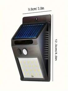 Luz Solar para Uso Externo, 20 LEDs, 3 Modos de Iluminação, Holofote Solar com Sensor de Movimento, Luz Solar de Parede para Pátio, Jardim, Cerca, Garagem