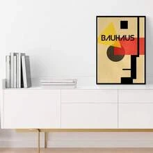 1 件中世纪包豪斯经典电影海报墙面艺术画书房北欧家居礼品装饰可选框架 - 彩色 - 查看 8