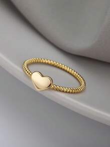1pc Fashionable Simple Infinite Heart Rings For Women Stainless Steel Ring Wedding Jewelry Couple Birthday Gift Valentines