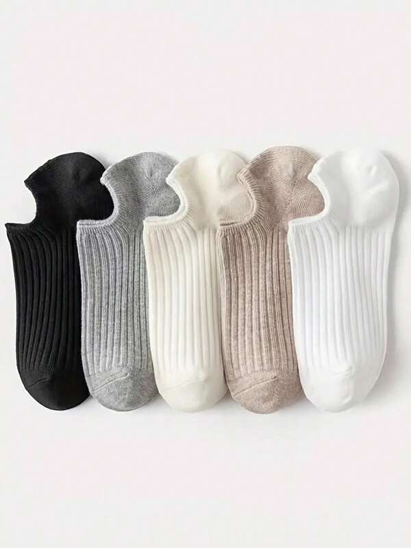 1/5 Pairs Bow Pattern Women Unisex Couples Sports Socks Invisible Socks Spring Summer Holiday Gifts(NO Card)
