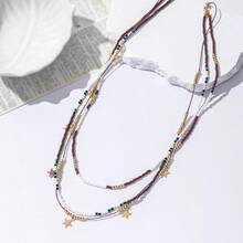 1pc New Bohemian Beaded Necklace, 3-Layer Handmade Woven Women Necklace For Daily Wear - Multicolor - View 15